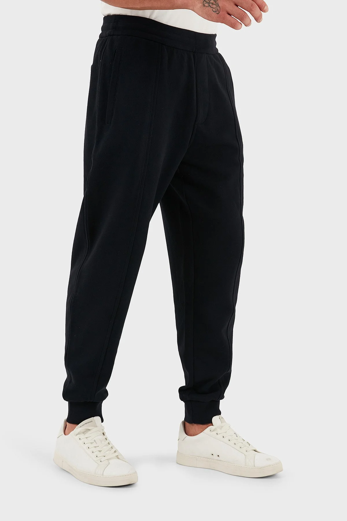 Armani Exchange Çimalı Pamuklu Relaxed Fit Lastikli Paça Jogger Erkek Pantolon XM001028 AF12656 UB101 LACİVERT - 5