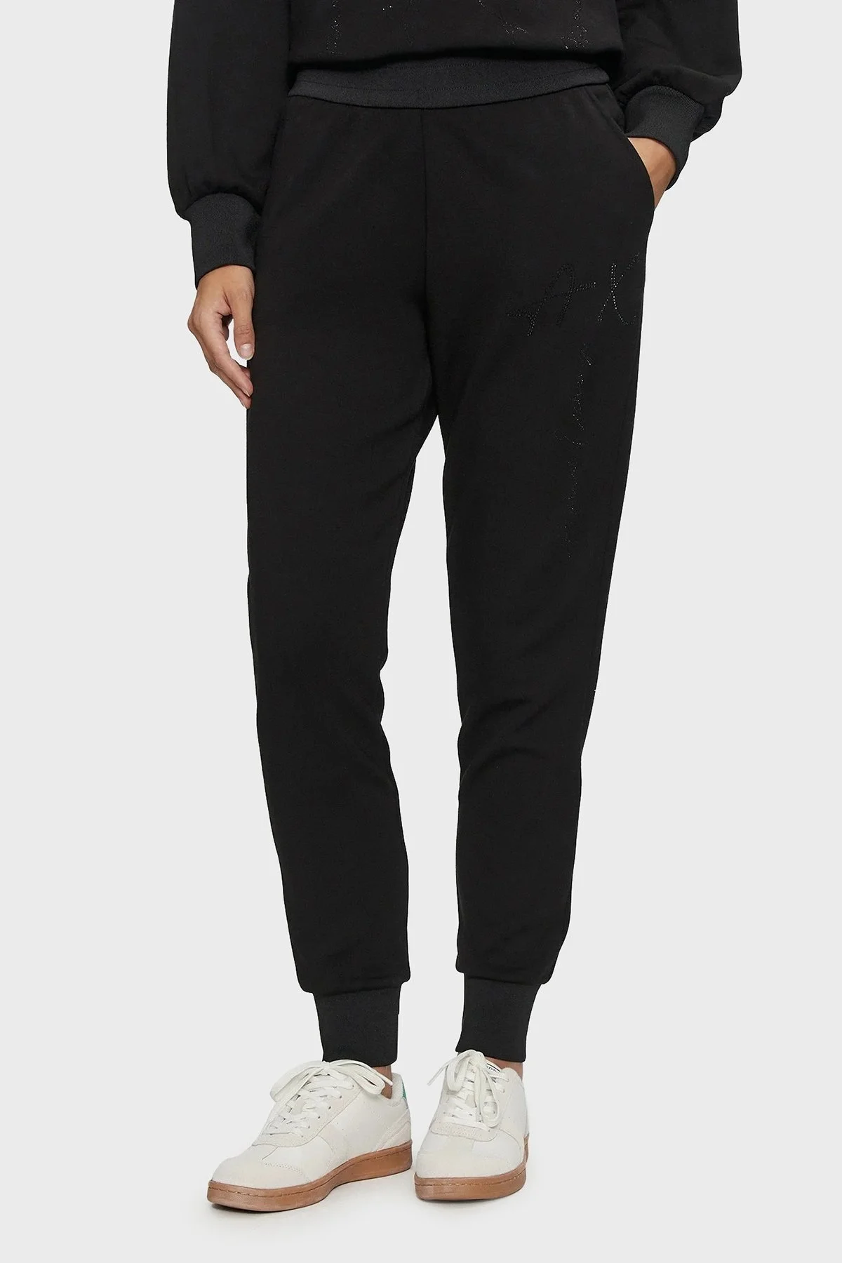Armani Exchange Comfort Fit Jogger Bayan Pantolon 6DYP84 YJEZZ 1200 SİYAH - 1