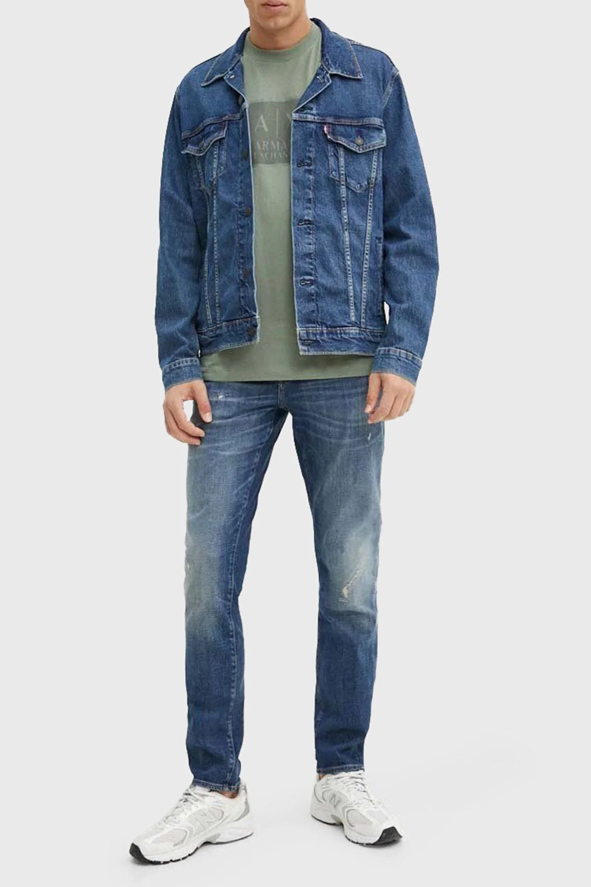 Armani Exchange Cotton Skinny Fit Jeans Erkek Kot Pantolon XM000070 AF10907 MB001 MAVİ - 3