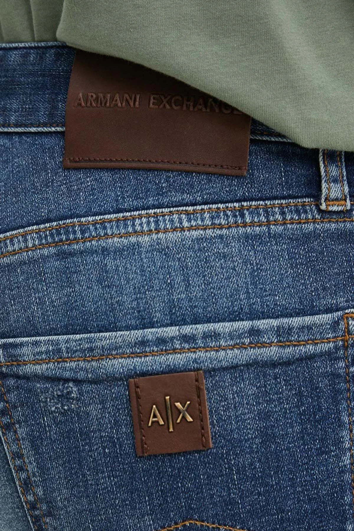Armani Exchange Cotton Skinny Fit Jeans Erkek Kot Pantolon XM000070 AF10907 MB001 MAVİ - 4