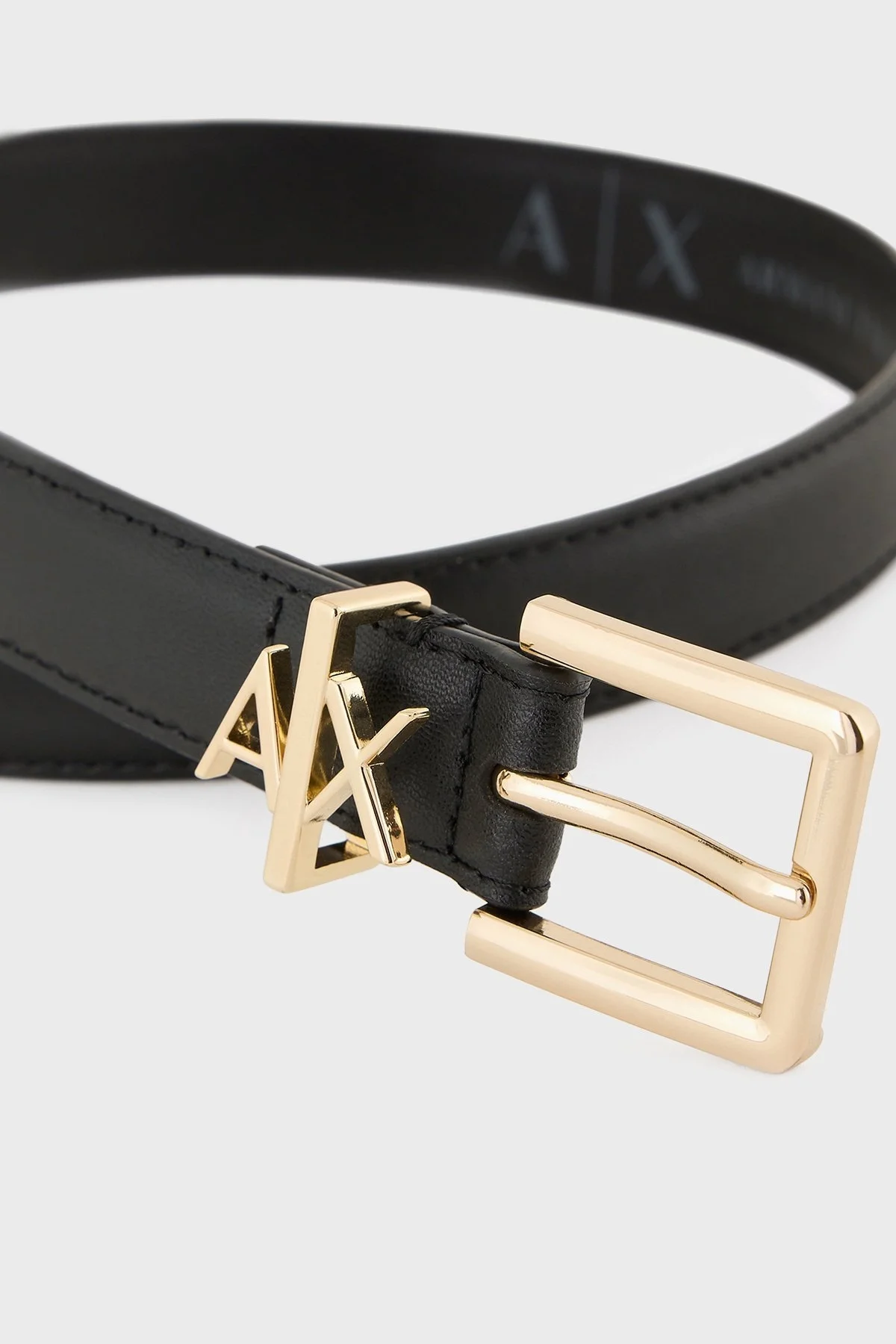 Armani Exchange Deri Logolu İnce Bayan Kemer 941182 4R759 00020 SİYAH - 2