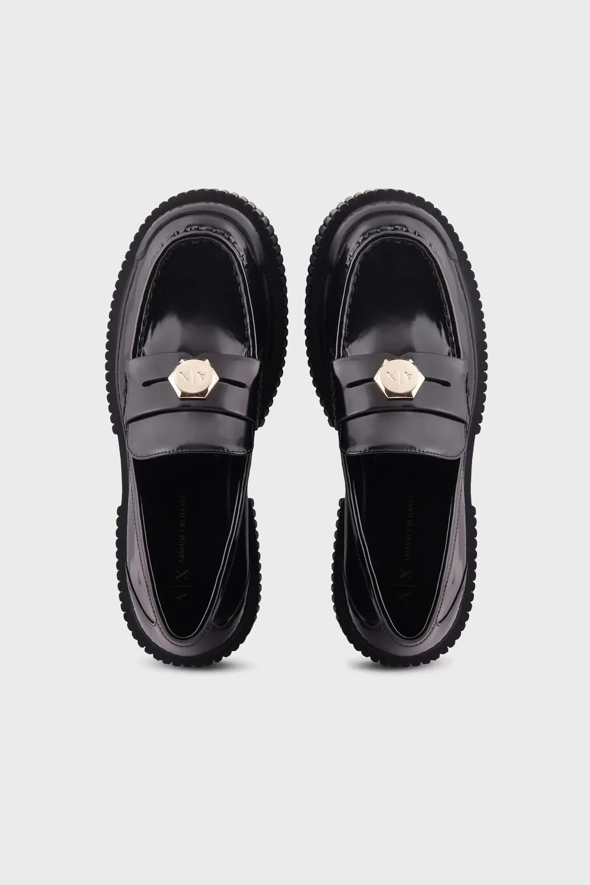 Armani Exchange Deri Logolu Loafer Bayan Ayakkabı XDA005 XV878 00002 SİYAH - 3