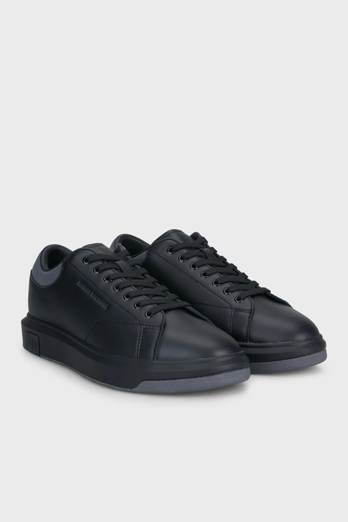 Armani Exchange Deri Logolu Sneaker Erkek Ayakkabı XUX123 XV534 MC694 Siyah - 3