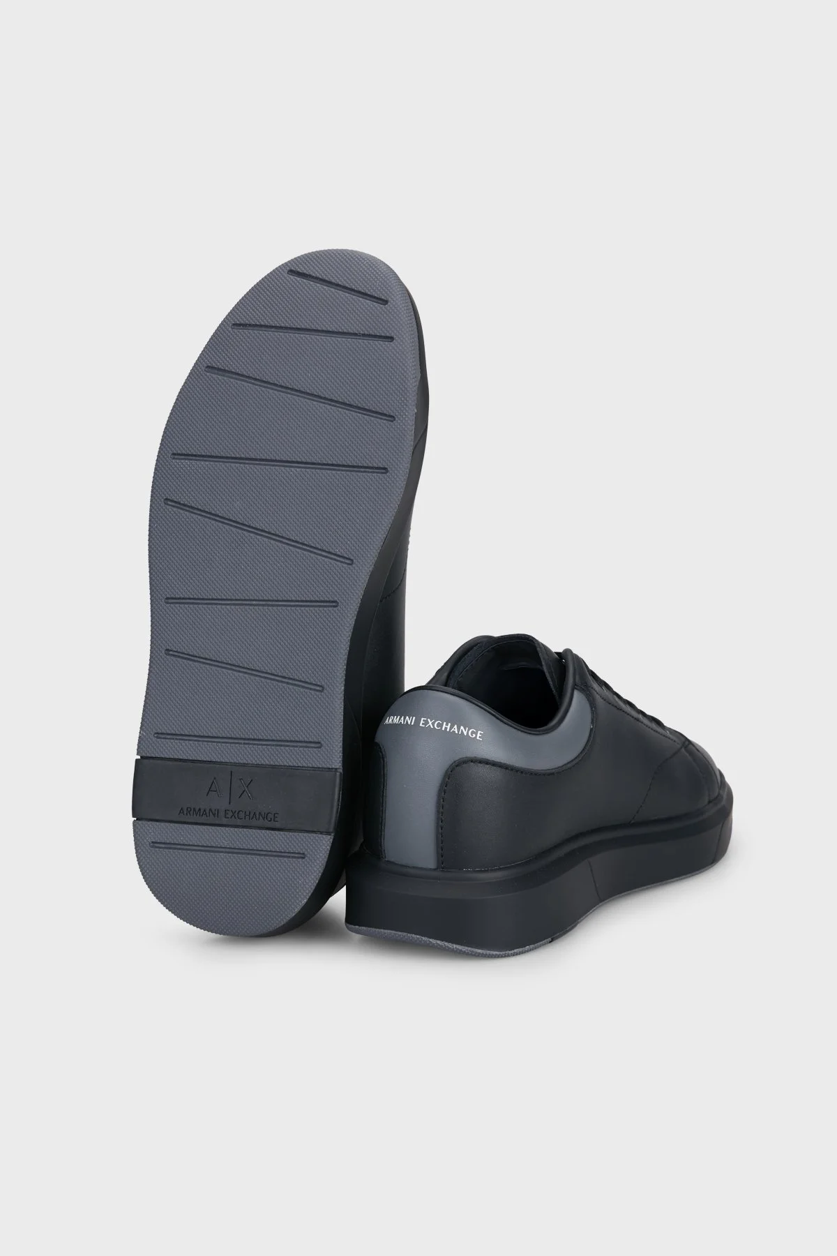 Armani Exchange Deri Logolu Sneaker Erkek Ayakkabı XUX123 XV534 MC694 Siyah - 4