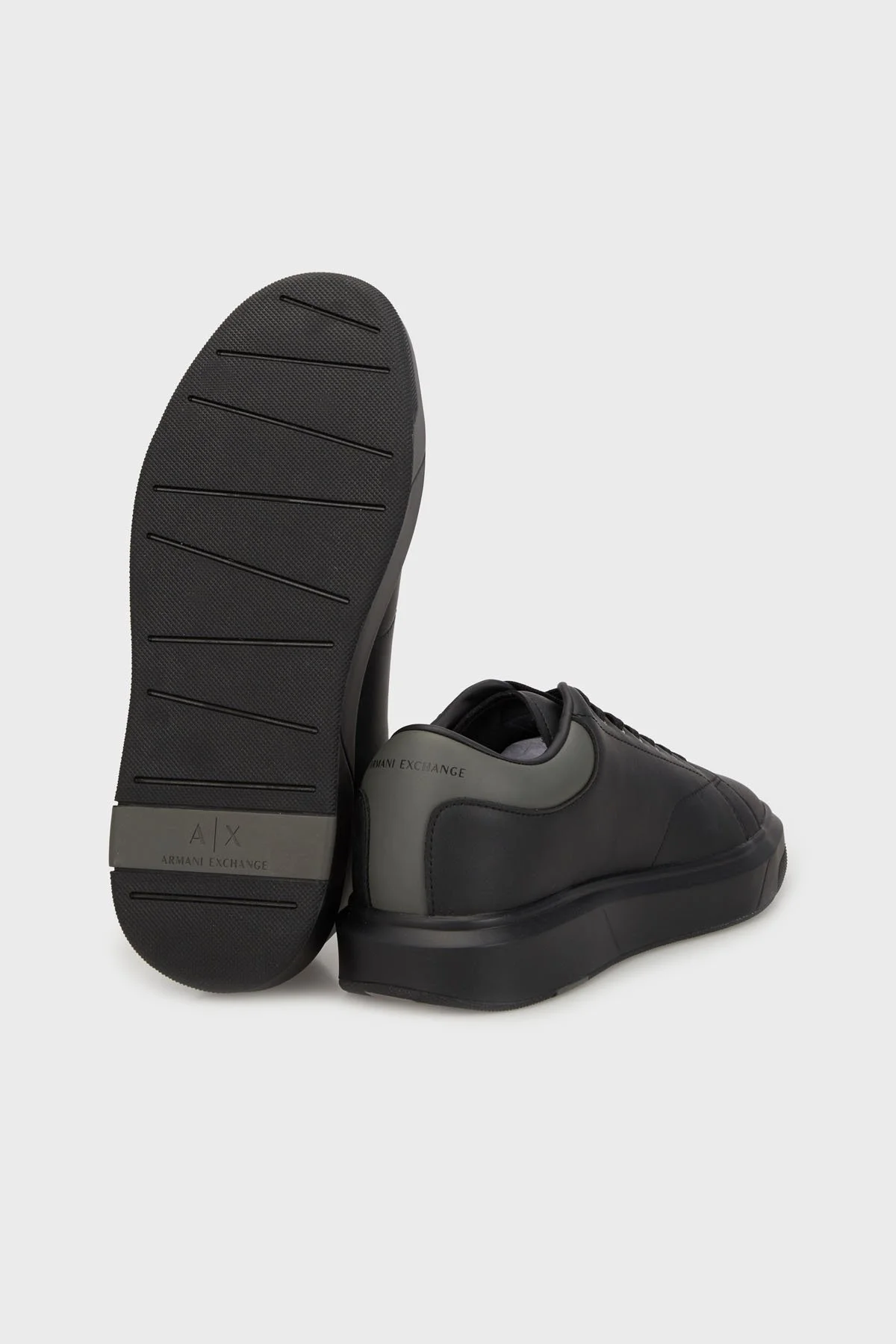 Armani Exchange Deri Logolu Sneaker Erkek Ayakkabı XUX123 XV534 MZ262 SİYAH - 4
