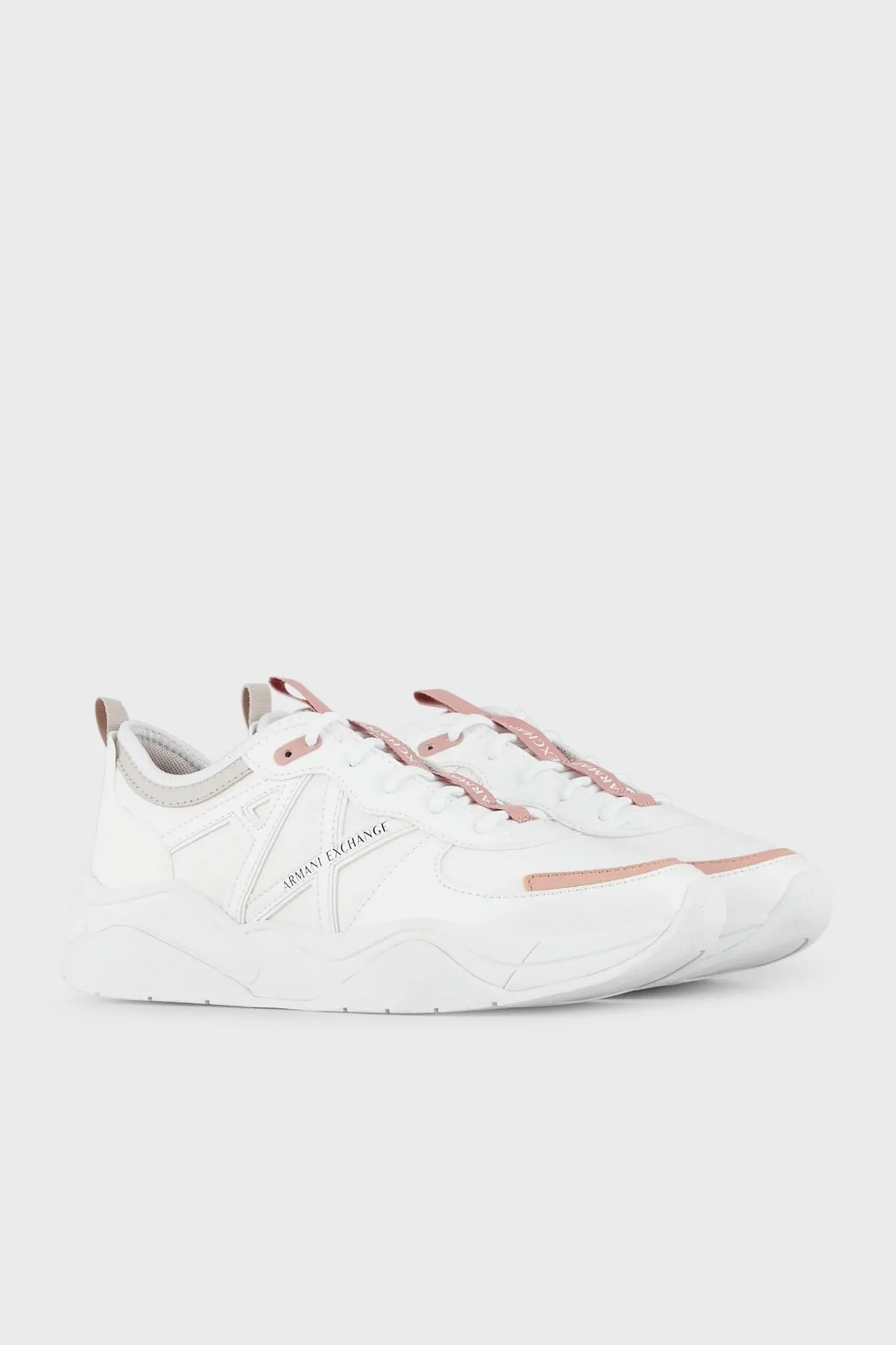 Armani Exchange Deri Sneaker Bayan Ayakkabı XDX039 XV311 K643 BEYAZ - 2