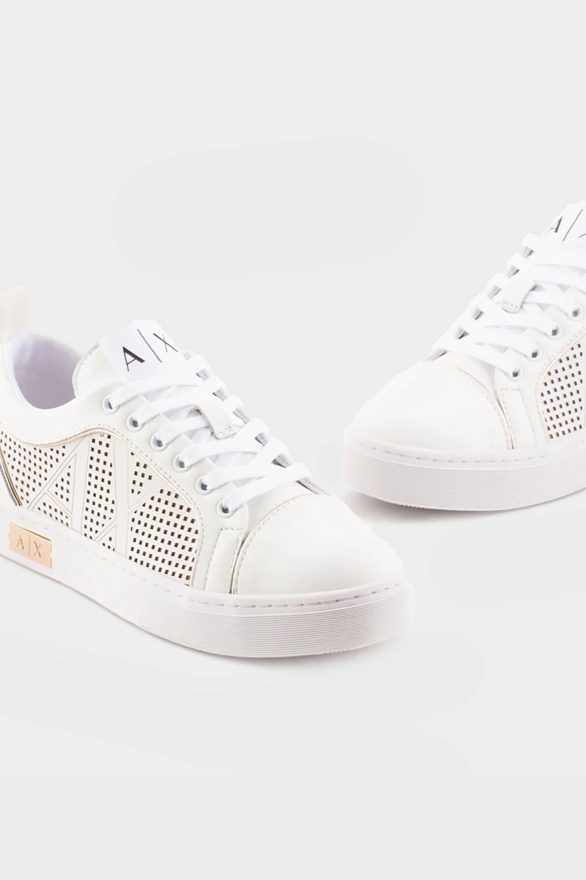 Armani Exchange Deri Sneaker Bayan Ayakkabı XDX114 XV693 Q307 BEYAZ - 4