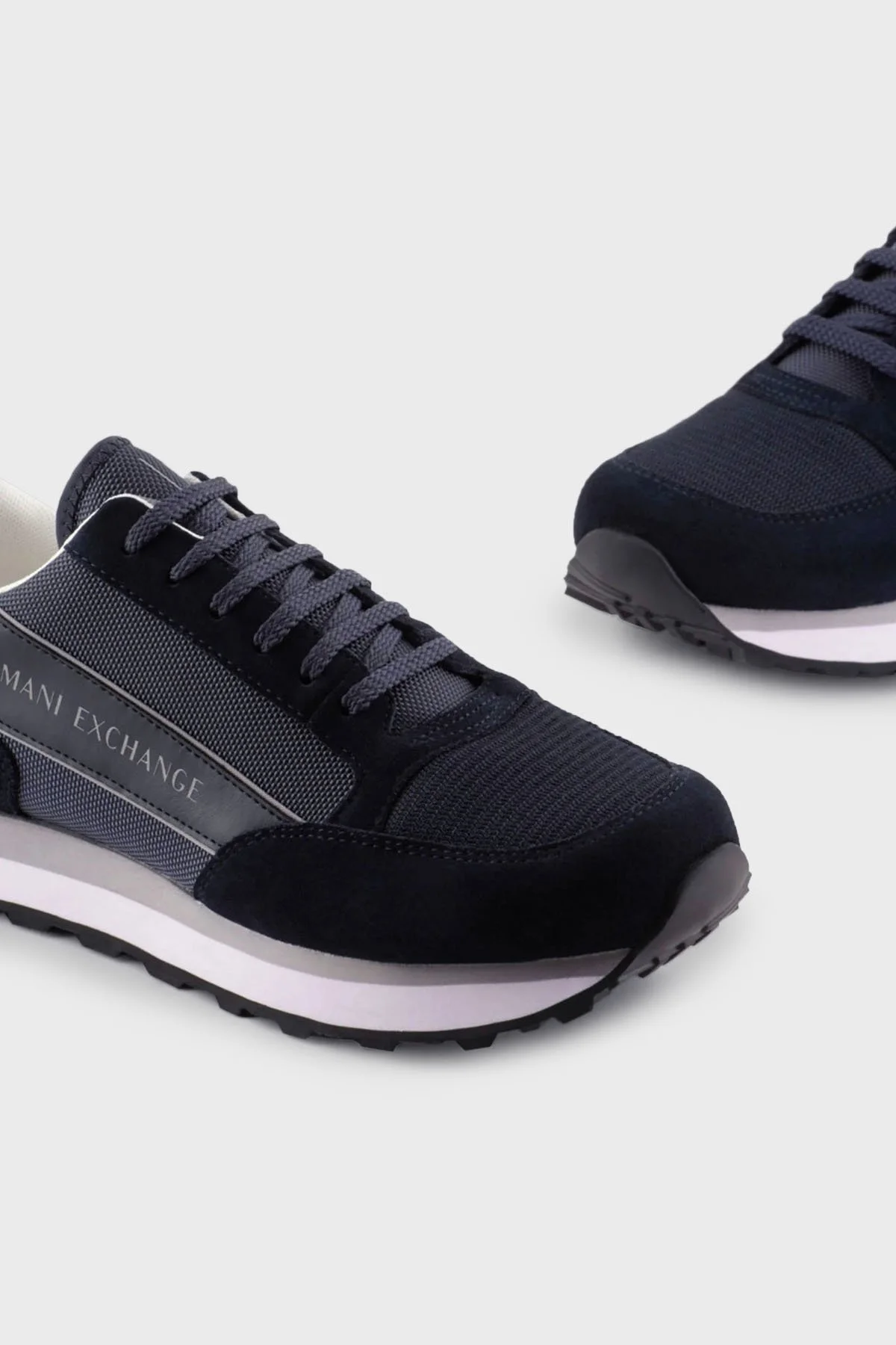 Armani Exchange Deri Sneaker Erkek Ayakkabı XUX083 XV263 M506 LACİVERT - 5