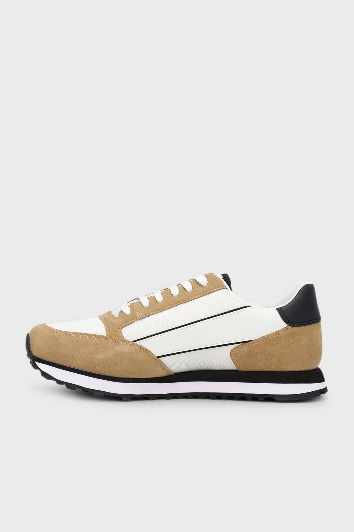 Armani Exchange Deri Sneaker Erkek Ayakkabı XUX083 XV263 S460 SİYAH-BEJ - 3