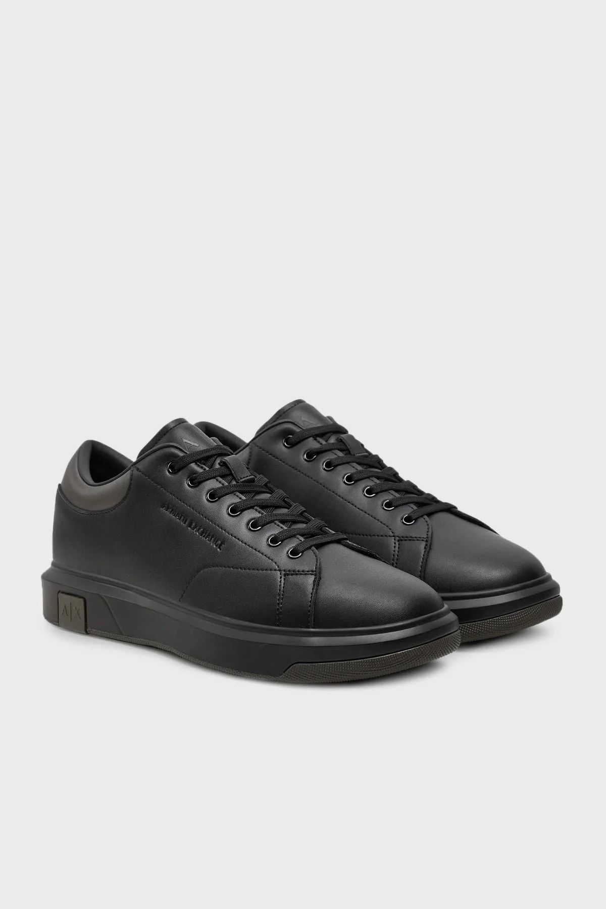 Armani Exchange Deri Sneaker Erkek Ayakkabı XUX123 XV534 U181 SİYAH - 2