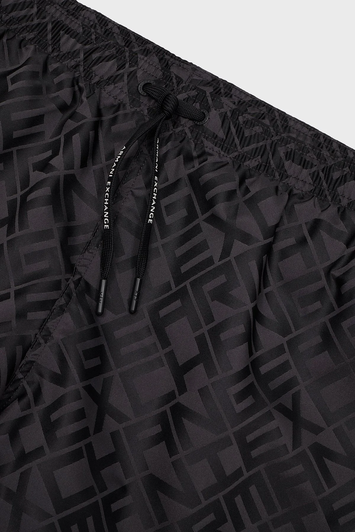 Armani Exchange Desenli Belden Bağlamalı Erkek Mayo Short XM000829 AF13629 FC013 SİYAH - 4
