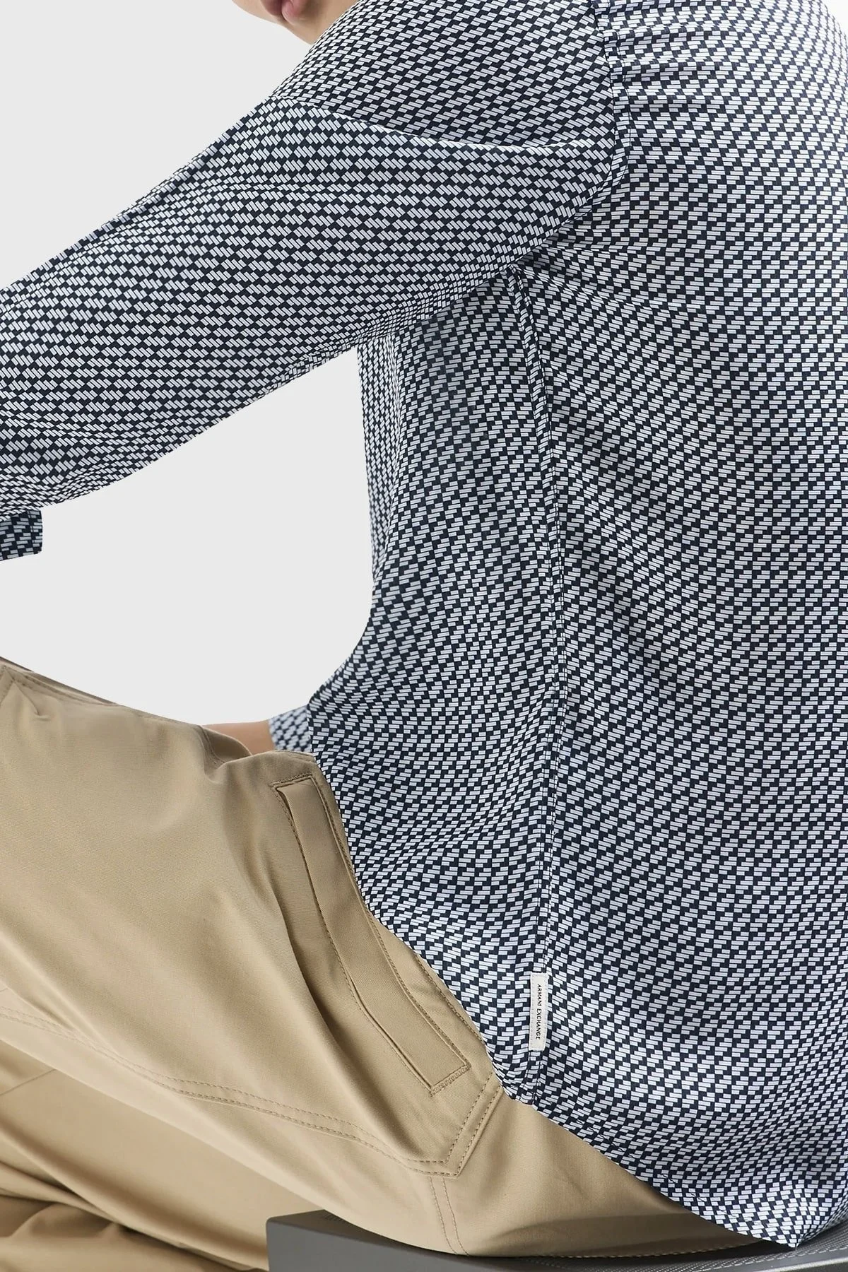 Armani Exchange Desenli Regular Fit Erkek Gömlek 3DZC48 ZNRNZ 71AZ LACİVERT - 5