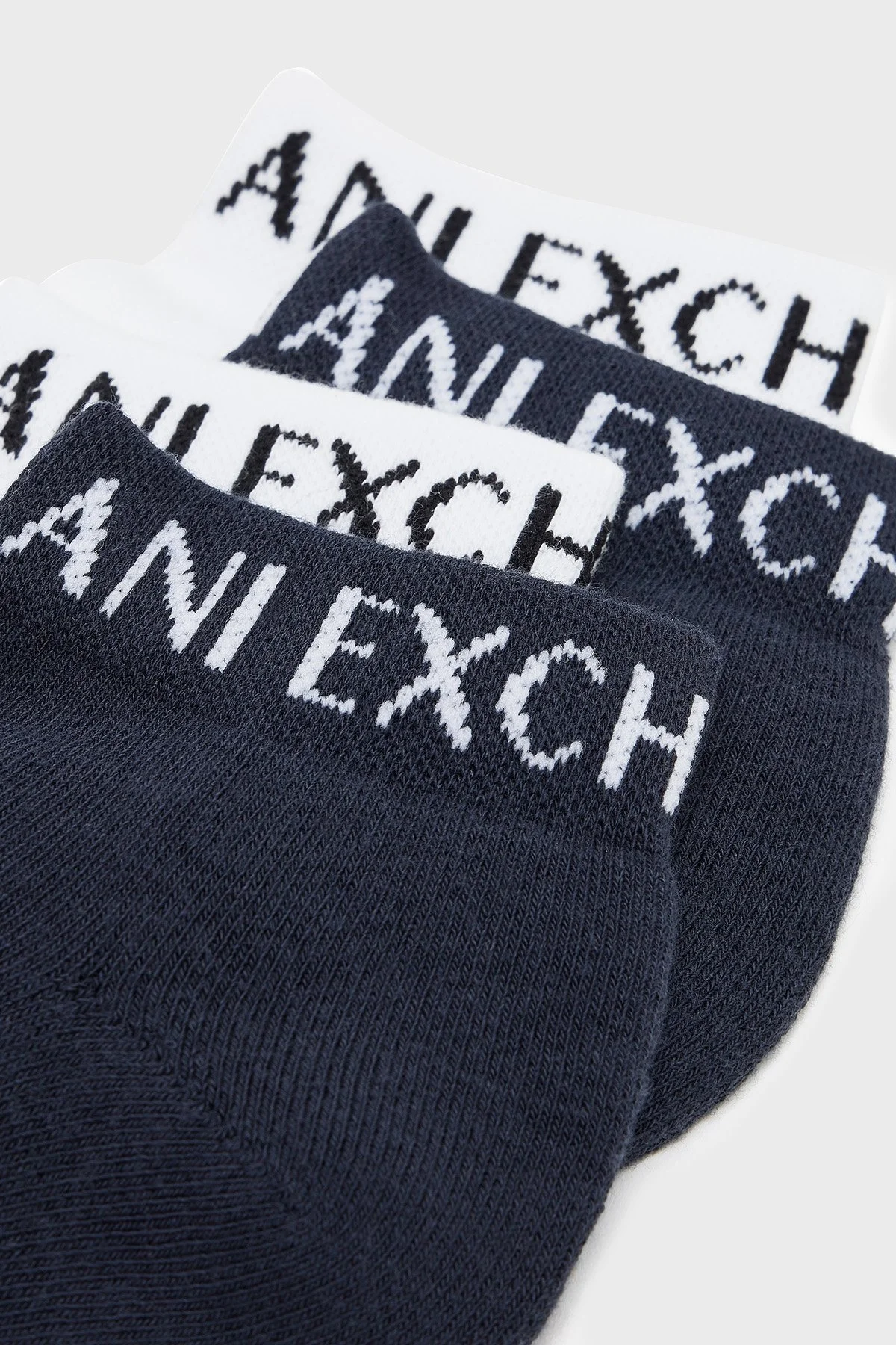 Armani Exchange Desenli Streç Pamuklu 2 Pack Erkek Çorap 956013 CC406 01538 LACİVERT-BEYAZ - 2