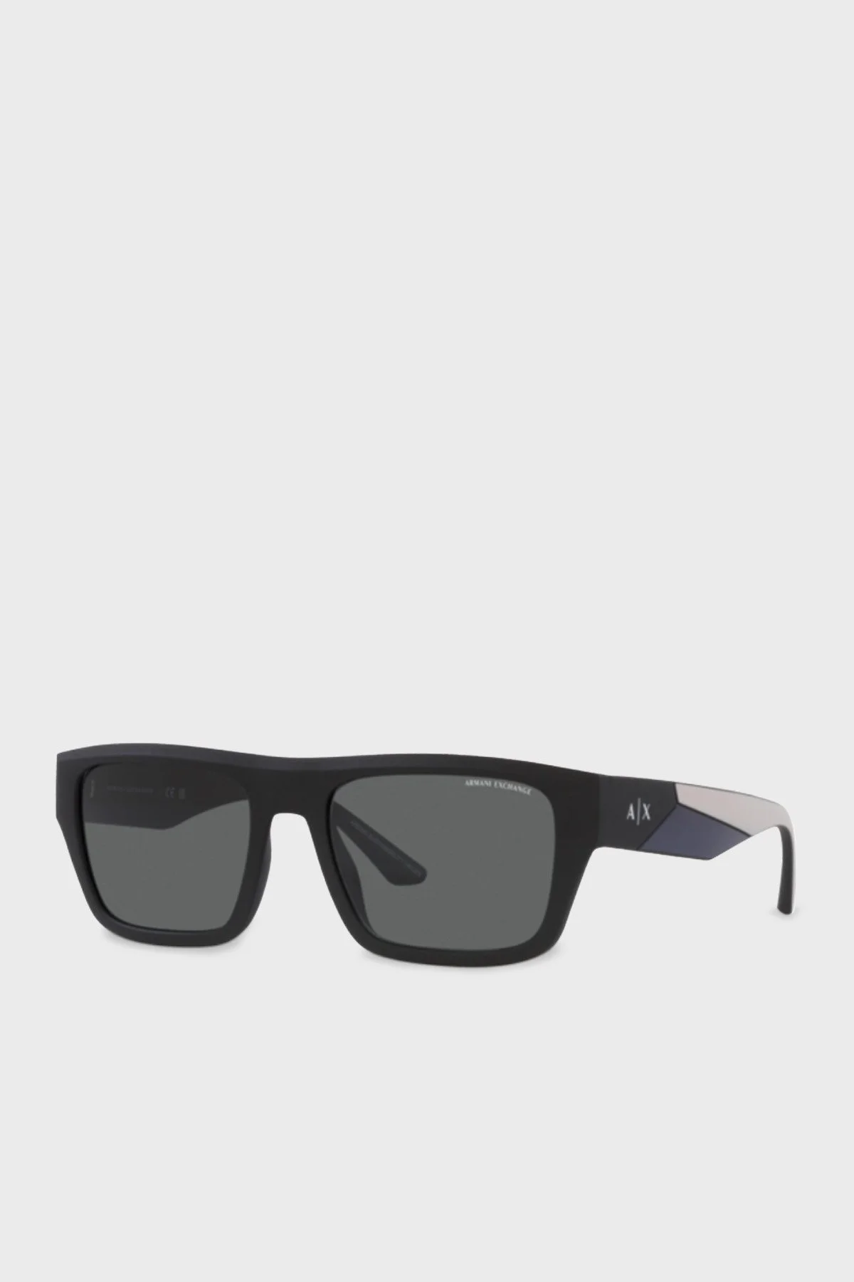 Armani Exchange Dikdörtgen Güneş Erkek Gözlük 0AX4124SU 807887 56 Mat Siyah-Koyu Gri - 1