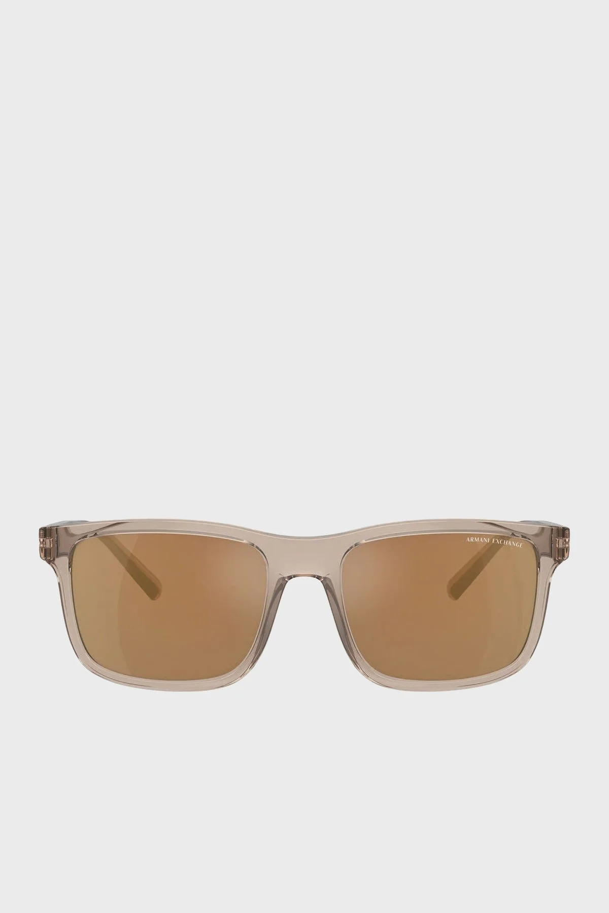 Armani Exchange Dikdörtgen Güneş Erkek Gözlük 0AX4145S 83445A 57 Parlak Şeffaf Kahve-Kahve Ayna - 5