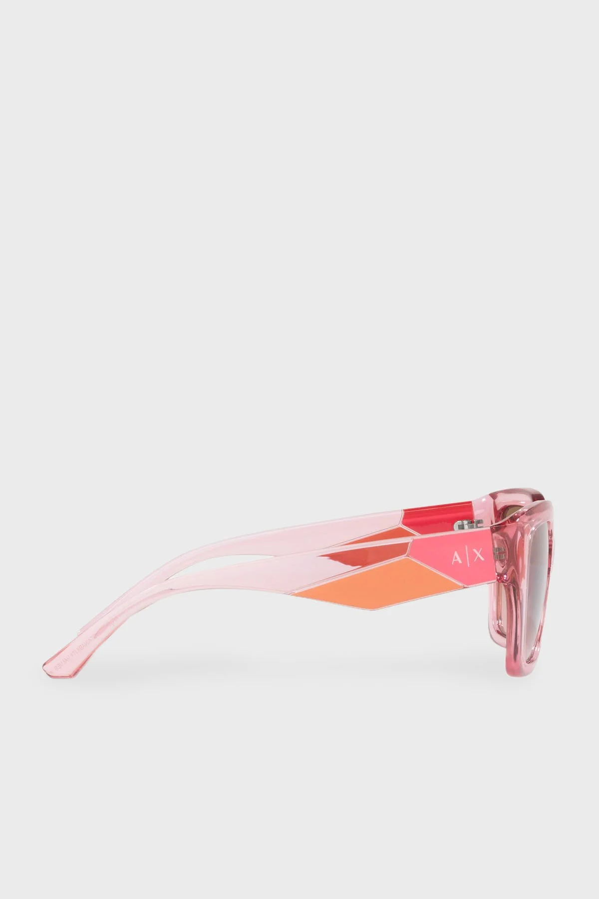 Armani Exchange Dikdörtgen Şeffaf Güneş Bayan Gözlük 0AX4125SU 833911 54 Işıltılı Saydam Pembe - 8