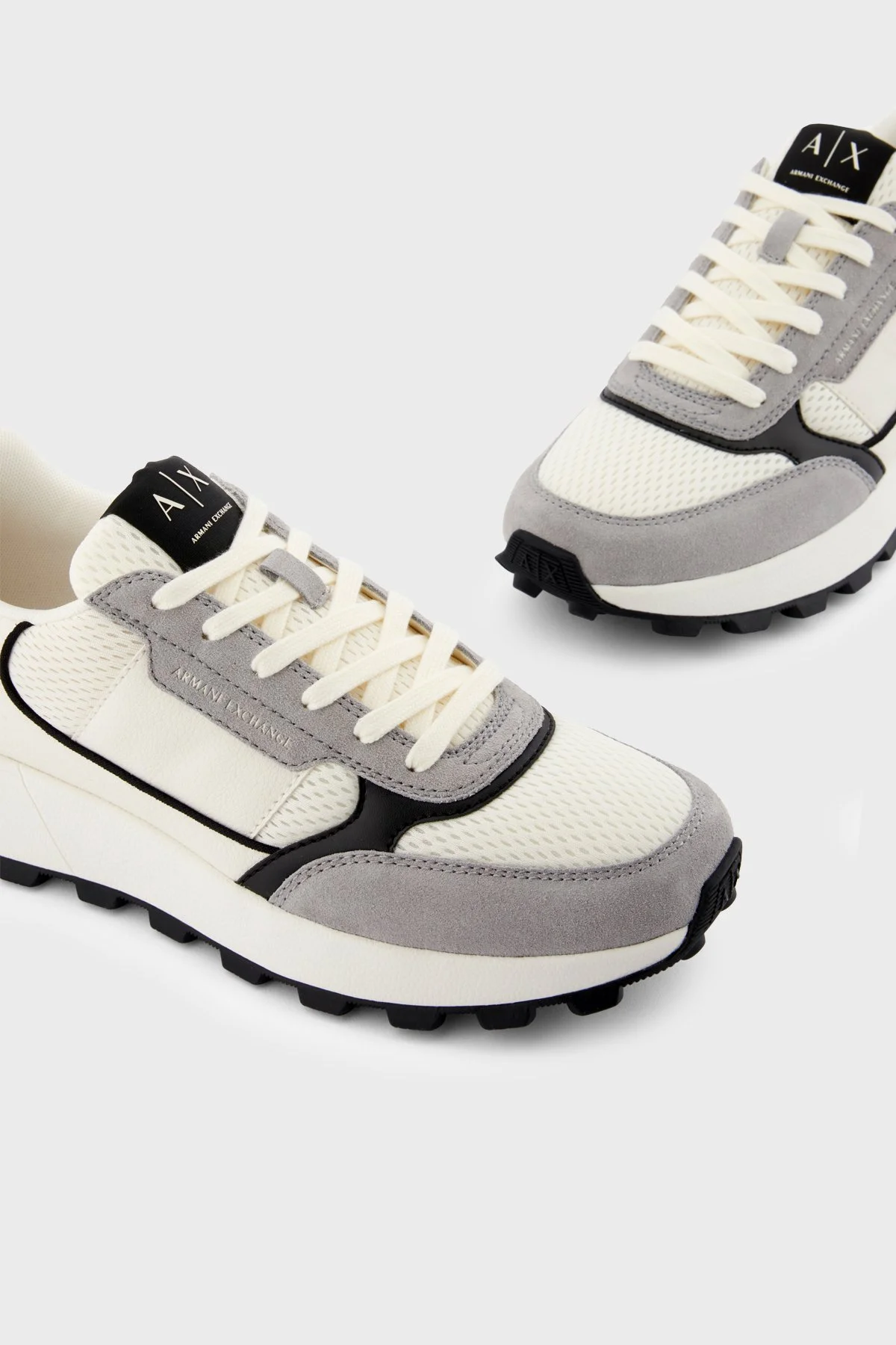 Armani Exchange Erkek Ayakkabı XM002197 AF17447 MZ442 BEYAZ-GRİ - 4