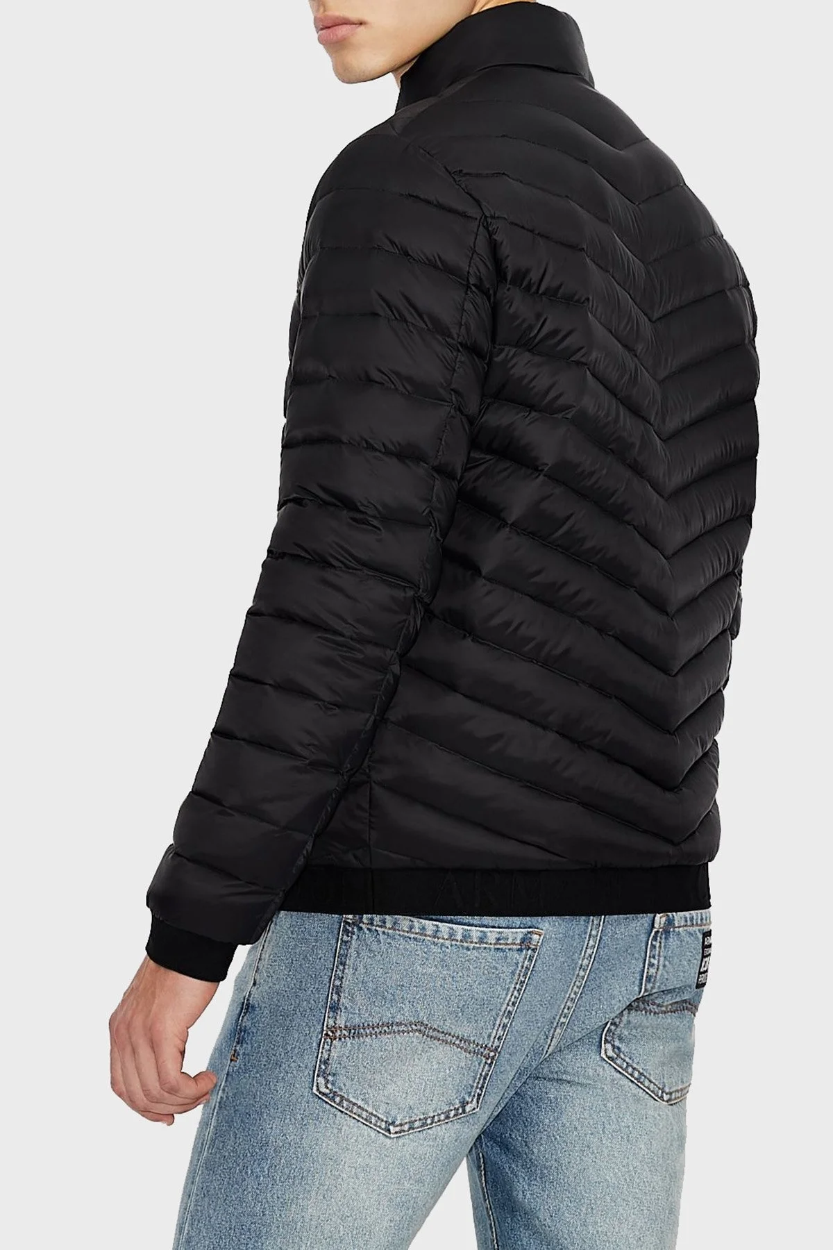 Armani Exchange Logolu Kaz Tüyü Dolgulu Dik Yaka Erkek Mont 8NZB52 ZNW3Z 0217 SİYAH - 4