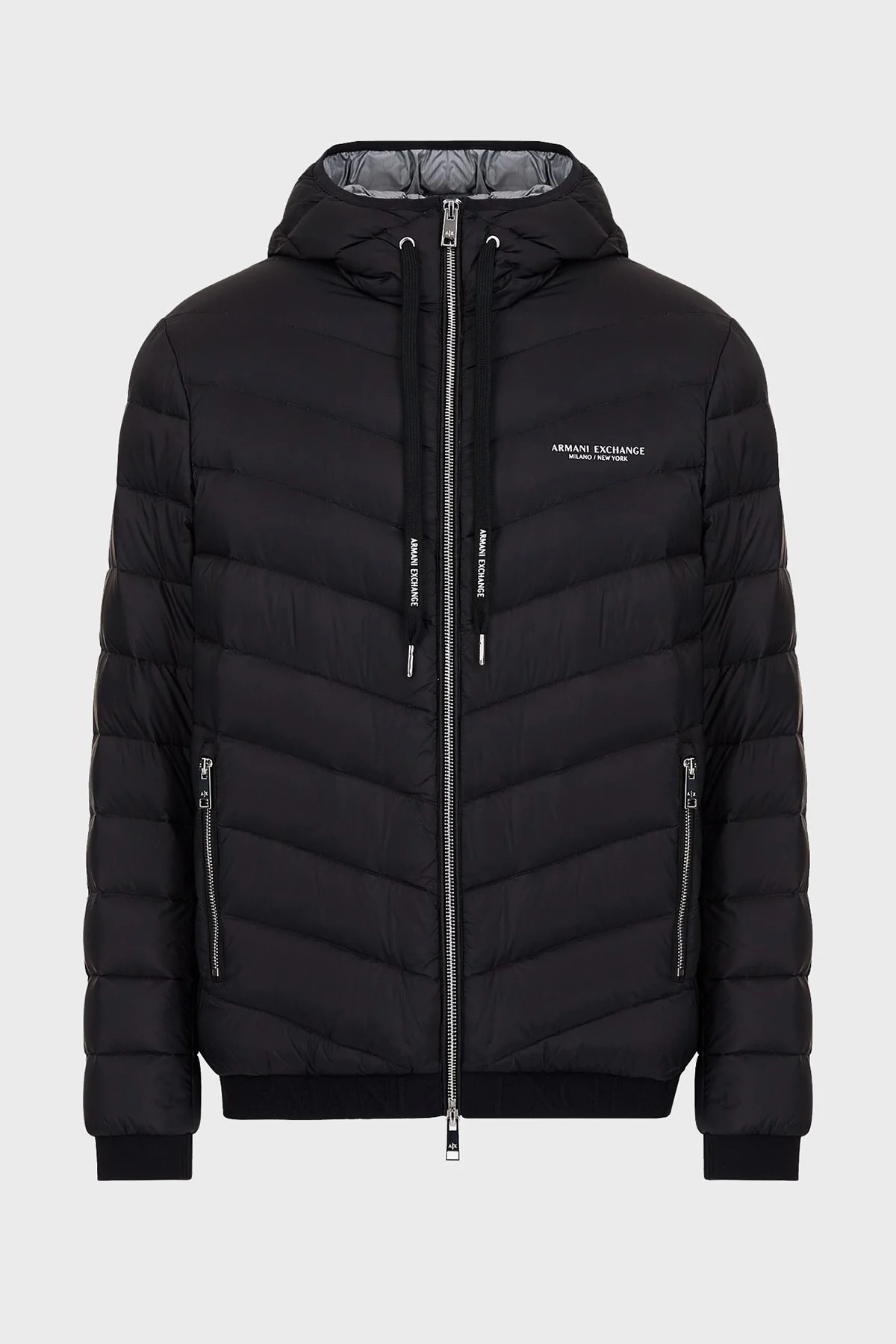 Armani Exchange Logolu Kaz Tüyü Dolgulu Kapüşonlu Regular Fit Erkek Mont 8NZB53 ZNW3Z 0217 SİYAH - 5