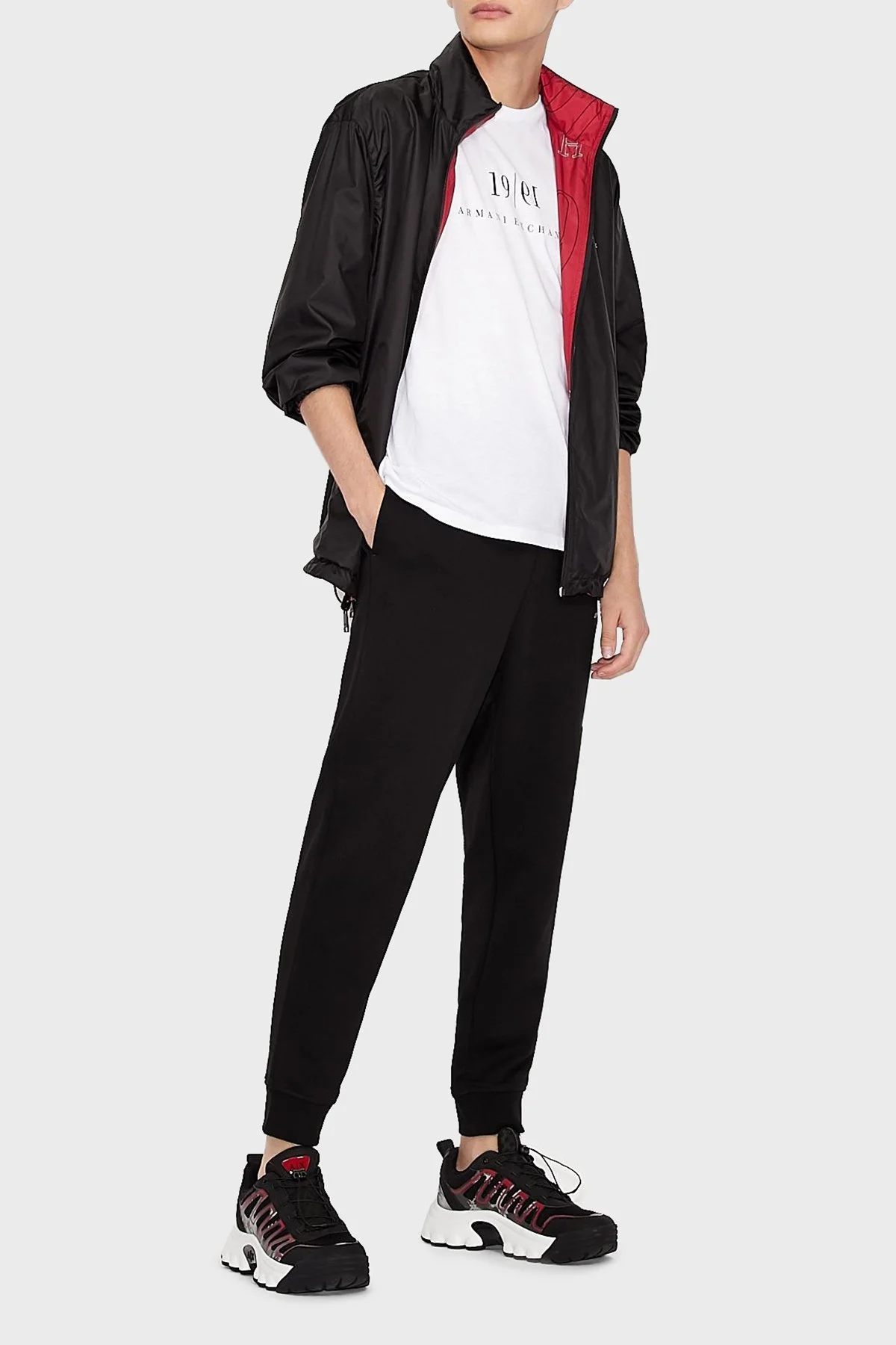 Armani Exchange Pamuklu Jogging Erkek Pantolon 6KZPFM ZJ6HZ 1200 SİYAH - 1