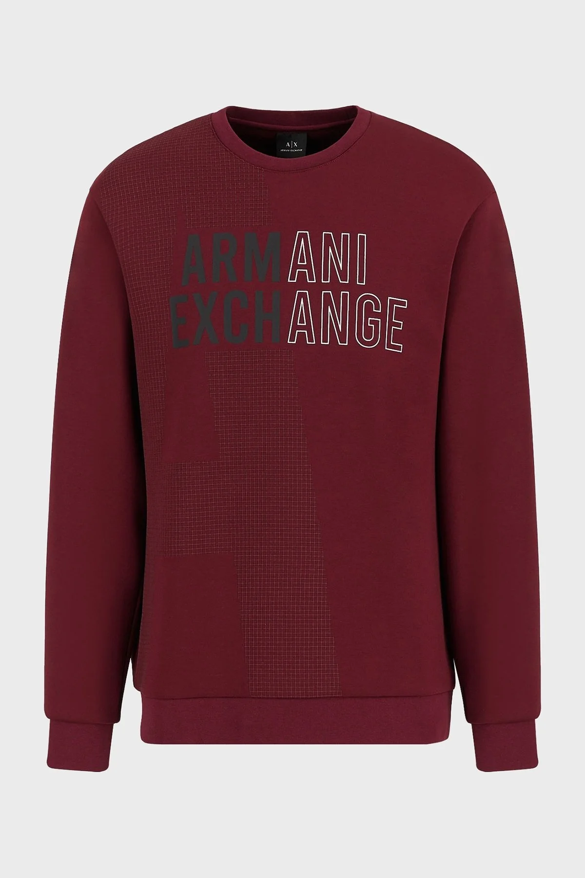 Armani Exchange Logolu Bisiklet Yaka Erkek Sweat 6KZMFA ZJY1Z 6452 BORDO - 4