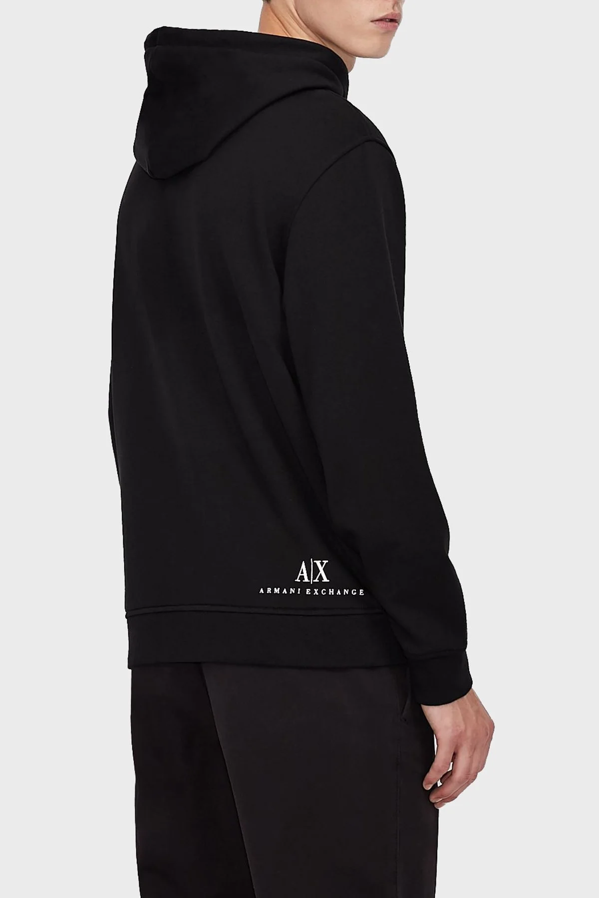 Armani Exchange Baskılı Pamuklu Kapüşonlu Regular Fit Erkek Sweat 6KZMFM ZJ6HZ 1200 SİYAH - 3