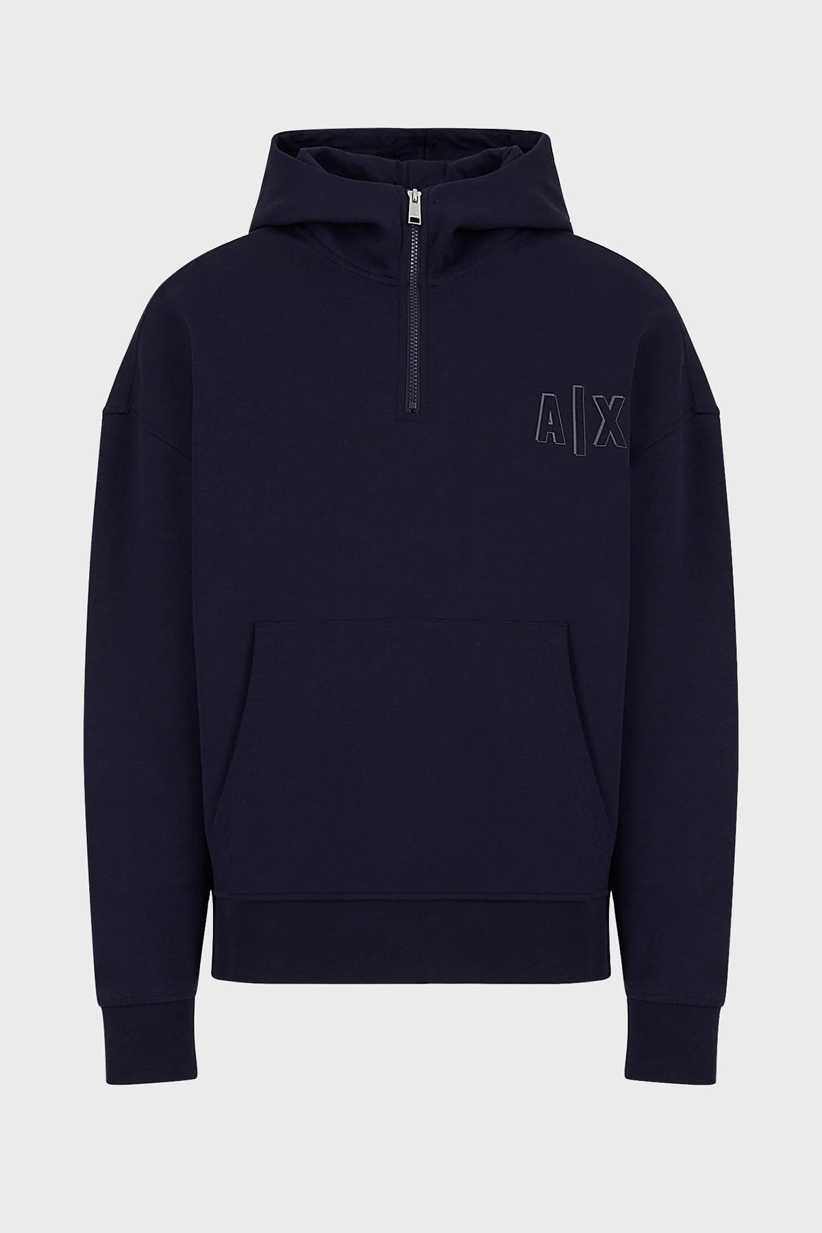 Armani Exchange Pamuklu Kapüşonlu Kanguru Cepli Regular Fit Erkek Sweat 6KZMGF ZJ5GZ 1505 LACİVERT - 5