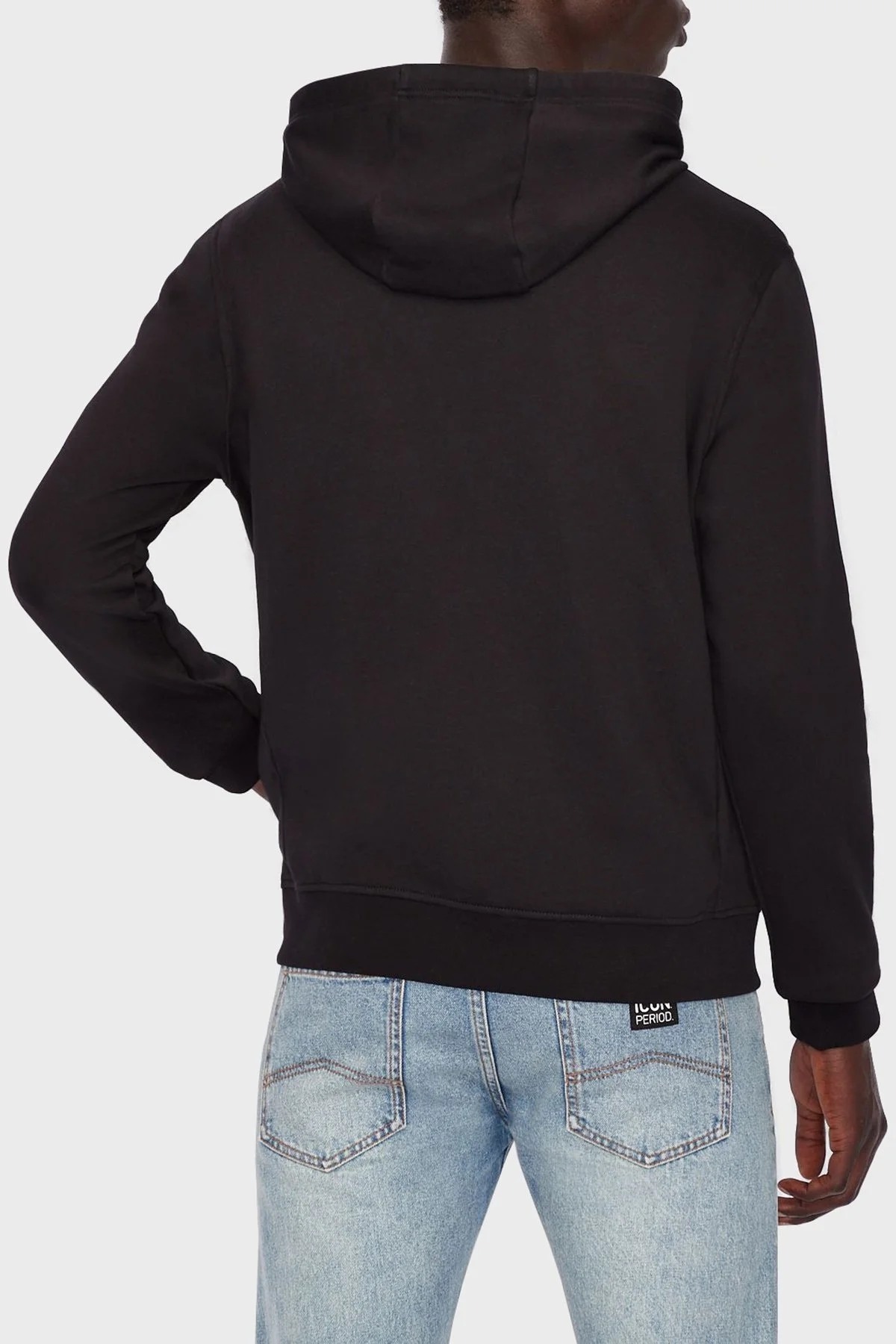 Armani Exchange % 100 Pamuklu Kapüşonlu Erkek Sweat 8NZMPP ZJ1ZZ 1200 SİYAH - 2