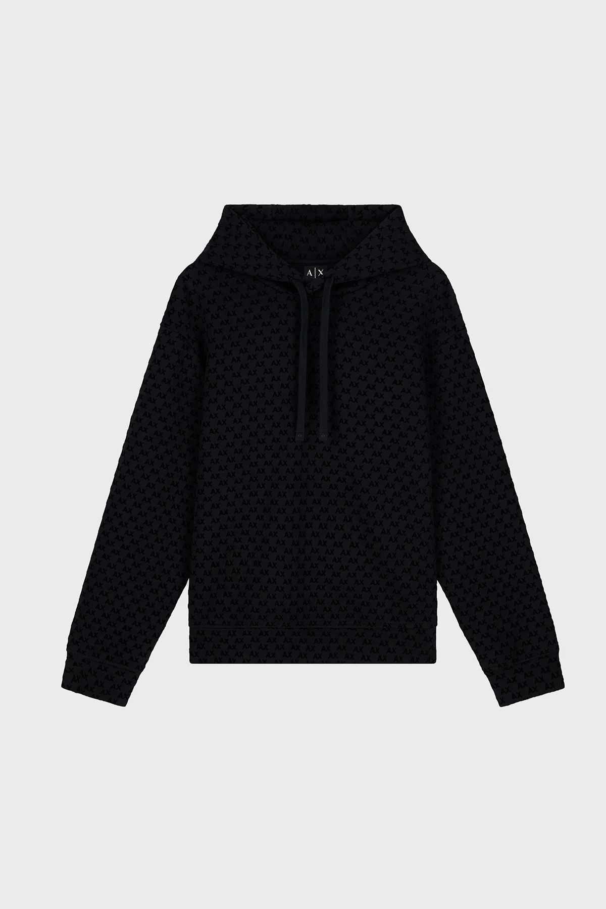 Armani Exchange Logolu Pamuklu Regular Fit Kapüşonlu Erkek Sweat XM002903 AF10818 UC001 Siyah - 5
