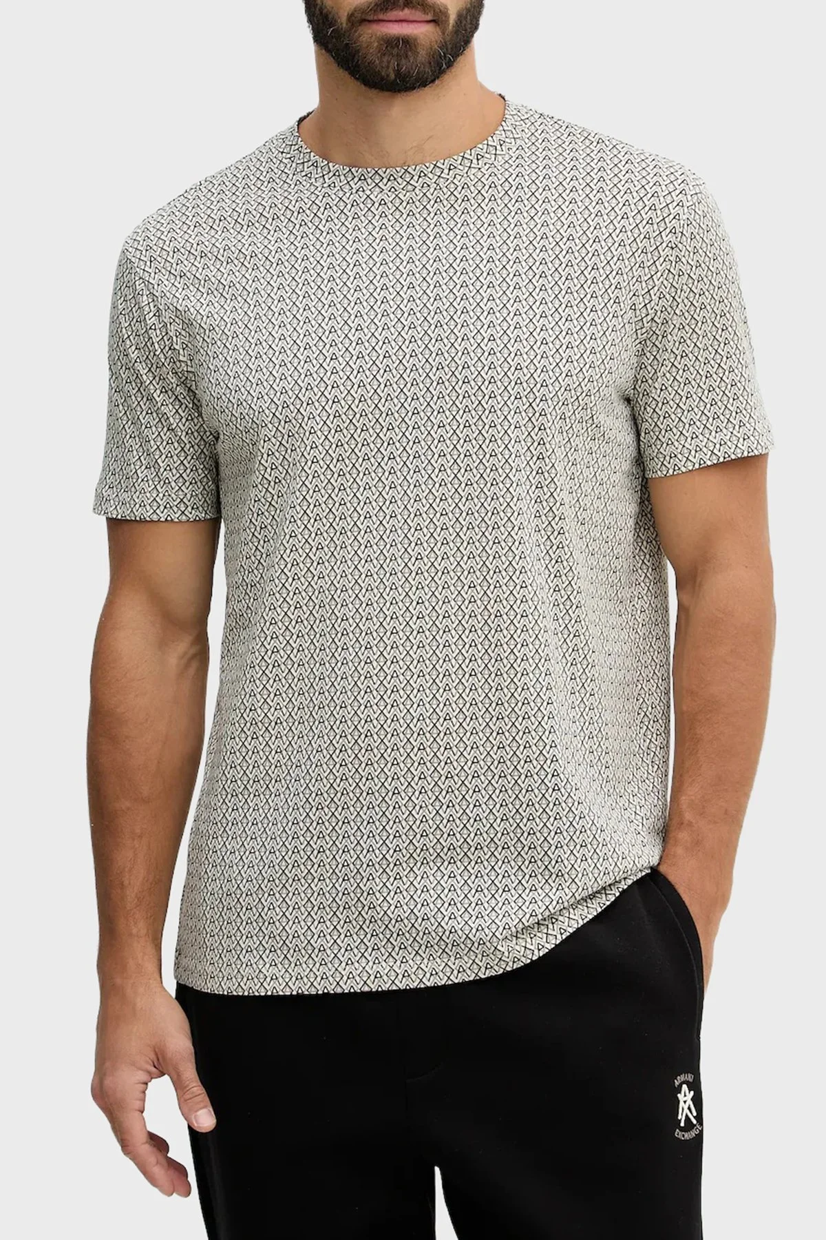 Armani Exchange Erkek T Shirt XM001798 AF10356 F0143 KREM - 1