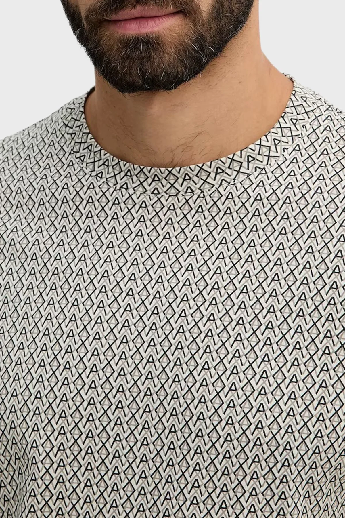 Armani Exchange Erkek T Shirt XM001798 AF10356 F0143 KREM - 4