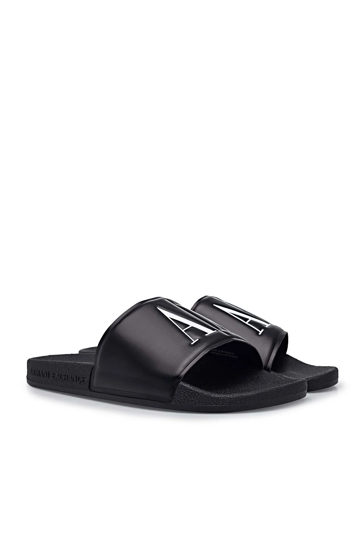 Armani Exchange Marka Logolu Erkek Terlik XUP004 XV231 00002 SİYAH - 3