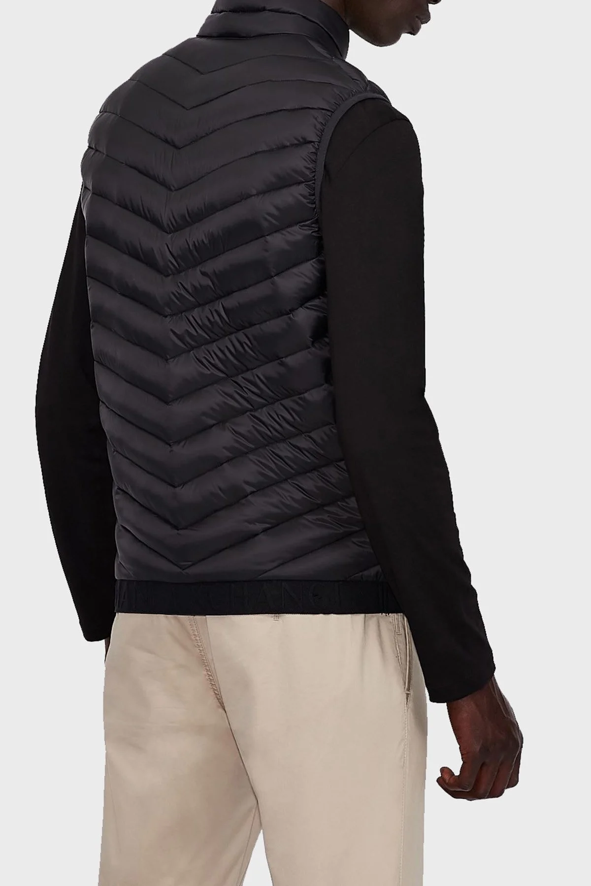 Armani Exchange Ördek Tüyü Dolgulu Dik Yaka Şişme Erkek Yelek 8NZQ52 ZNW3Z 0217 SİYAH - 2