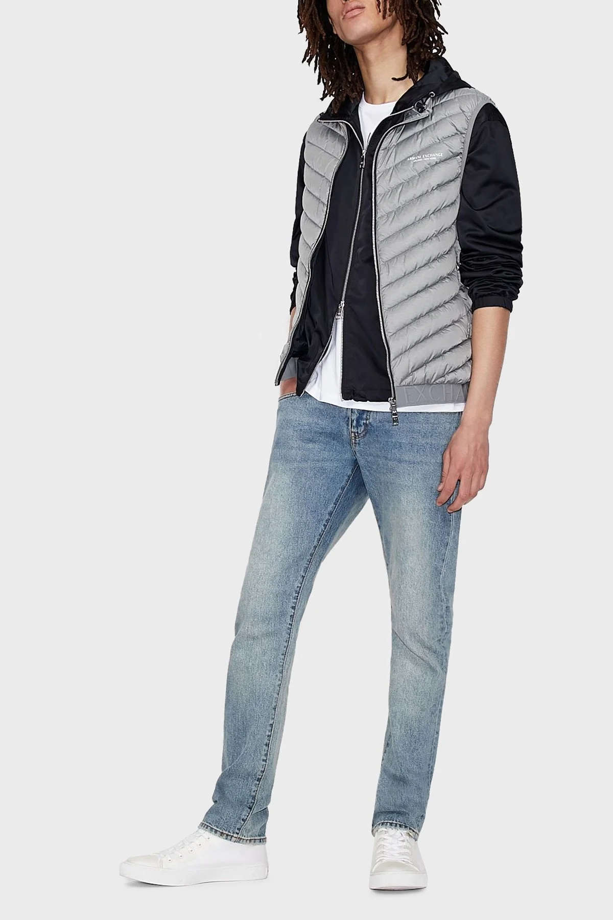 Armani Exchange Ördek Tüyü Dolgulu Regular Fit Şişme Erkek Yelek 8NZQ52 ZNW3Z 0902 GRİ - 3