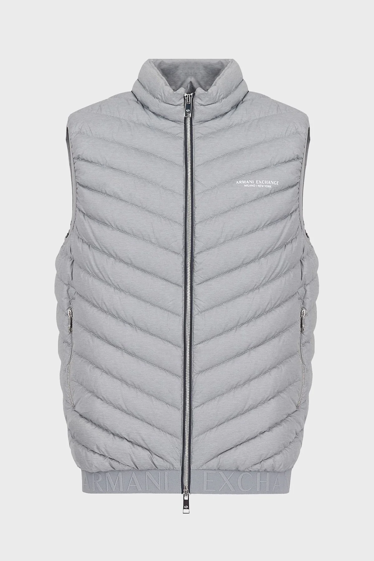Armani Exchange Ördek Tüyü Dolgulu Regular Fit Şişme Erkek Yelek 8NZQ52 ZNW3Z 0902 GRİ - 4