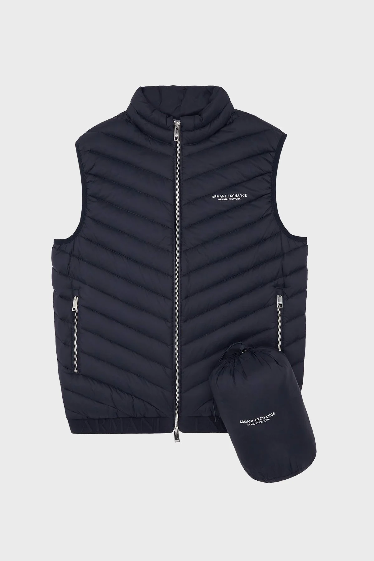 Armani Exchange Ördek Tüyü Dolgulu Regular Fit Erkek Yelek 8NZQ52 ZNW3Z 5578 LACİVERT - 6