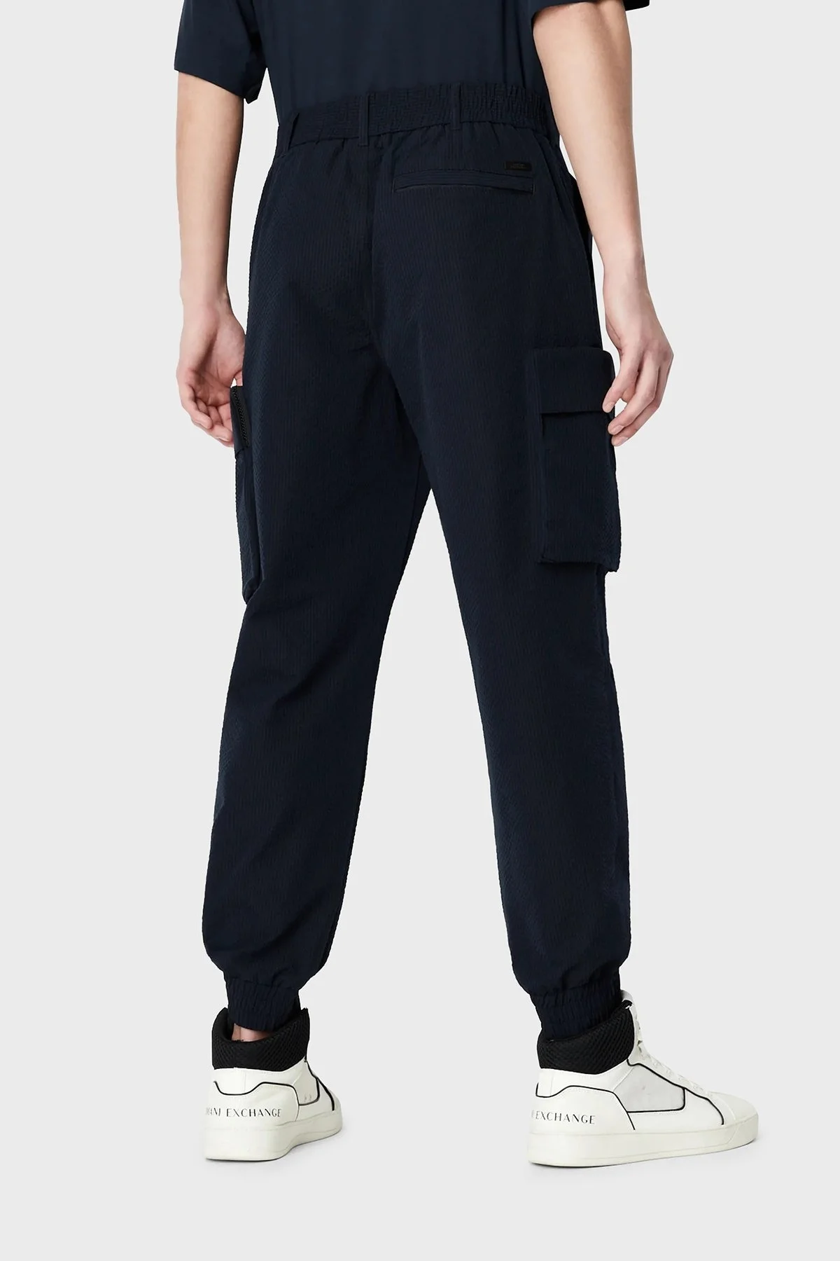 Armani Exchange Esnek Yüksek Bel Regular Fit Jogger Kargo Erkek Pantolon 3RZP23 ZN1AZ 1510 LACİVERT - 2