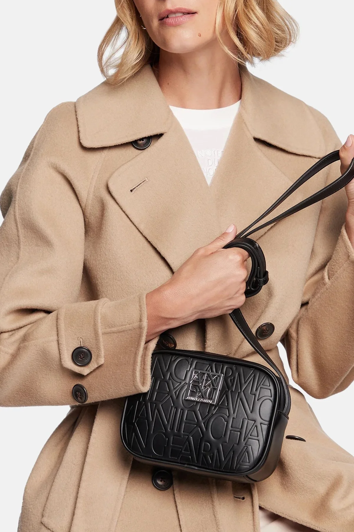 Armani Exchange Fermuarlı Ayarlanabilir Omuz Askılı Bayan Çanta 942733 CC793 09752 SİYAH - 2