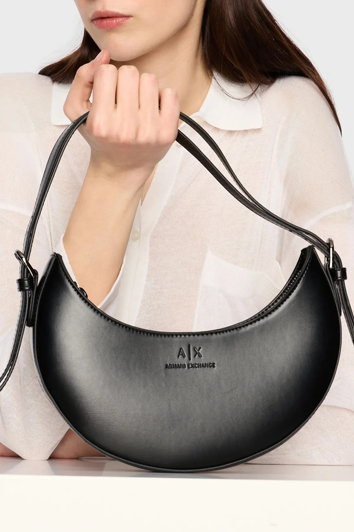 Armani Exchange Fermuarlı Çıkarılabilir Askılı Bayan Çanta 942887 3R785 00020 SİYAH - 2