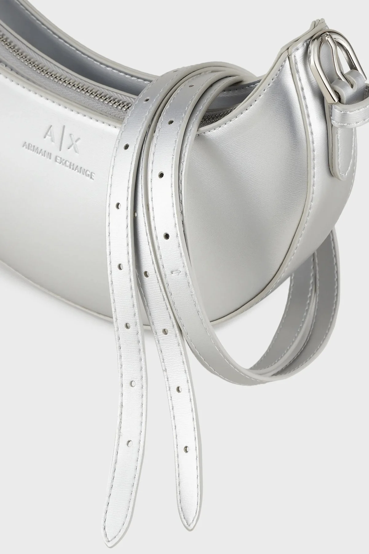 Armani Exchange Fermuarlı Çıkarılabilir Askılı Bayan Çanta 942887 3R785 09117 GRİ - 3