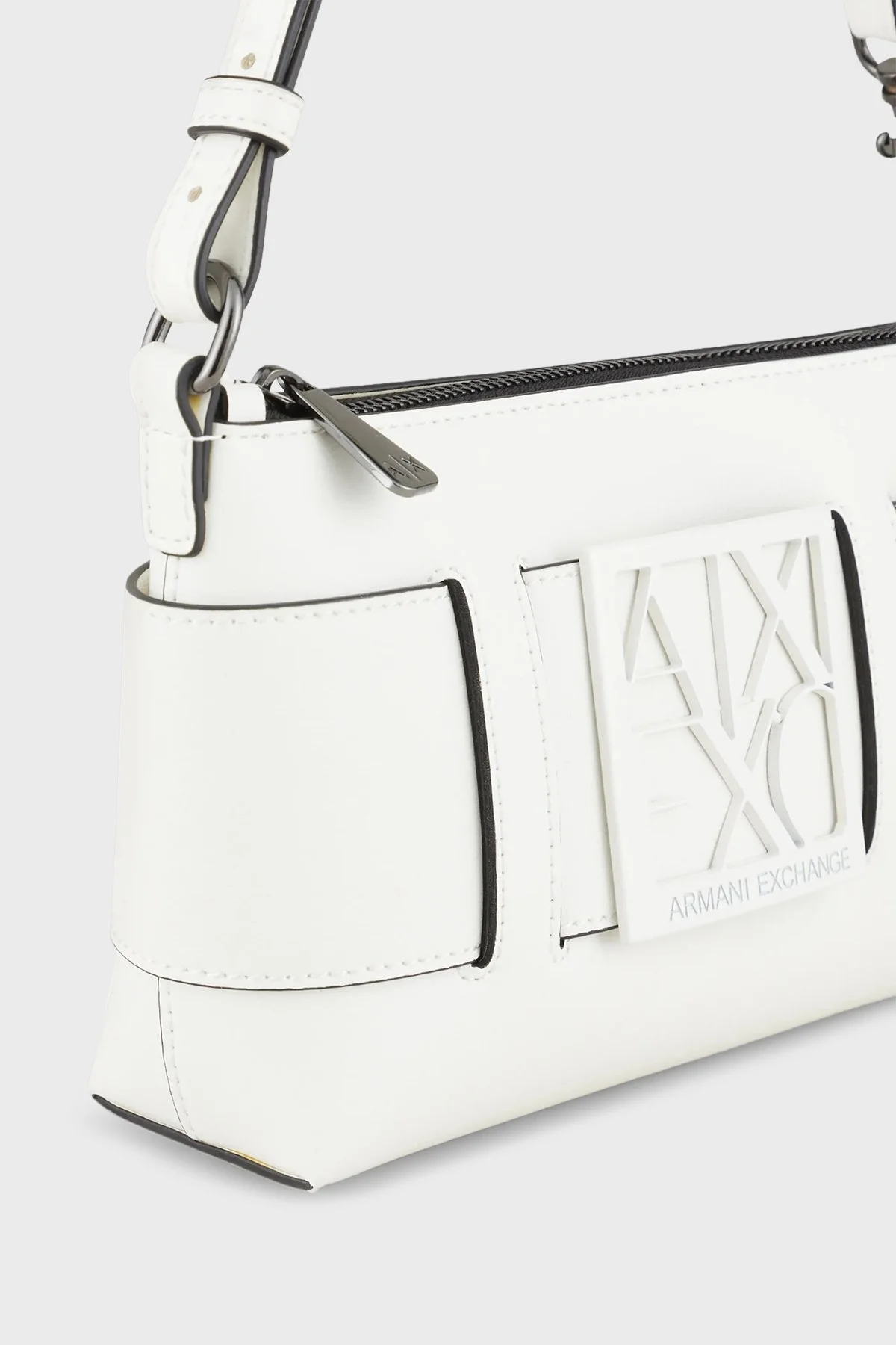 Armani Exchange Fermuarlı Çıkarılabilir Askılı Bayan Çanta 942907 0A874 26410 BEYAZ - 6