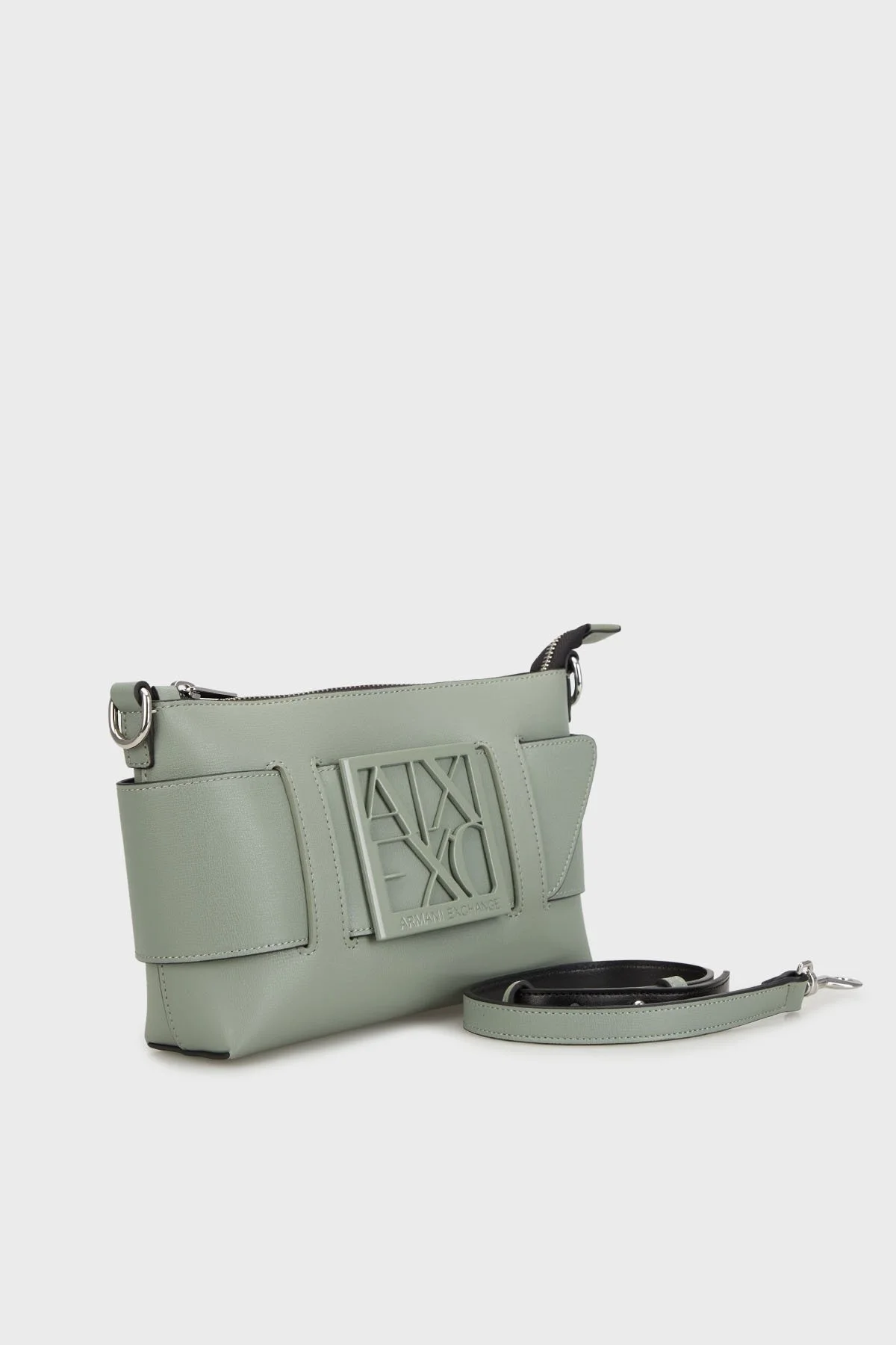Armani Exchange Fermuarlı Çıkarılabilir Askılı Bayan Çanta 942907 0A874 U7231 HAKİ - 1