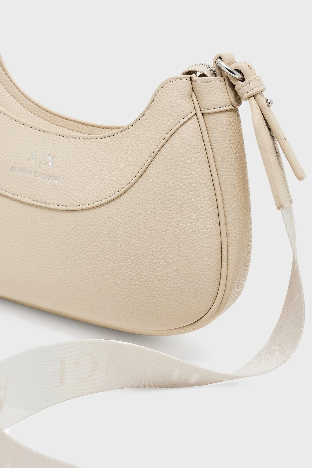 Armani Exchange Fermuarlı Çıkarılabilir Omuz Askılı Bayan Çanta 942883 CC783 U1092 KREM - 10