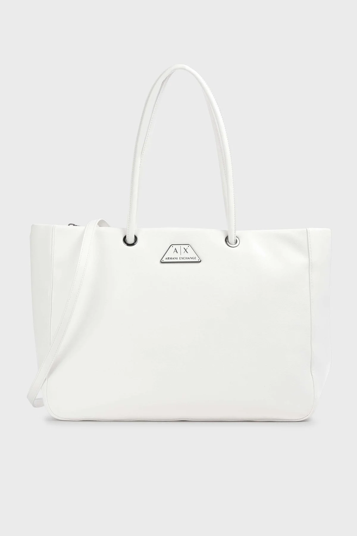 Armani Exchange Fermuarlı Çıkarılabilir Omuz Askılı Bayan Çanta 942902 3R784 26410 BEYAZ - 1