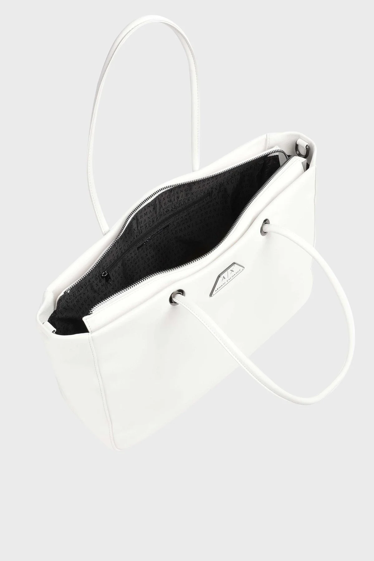 Armani Exchange Fermuarlı Çıkarılabilir Omuz Askılı Bayan Çanta 942902 3R784 26410 BEYAZ - 3