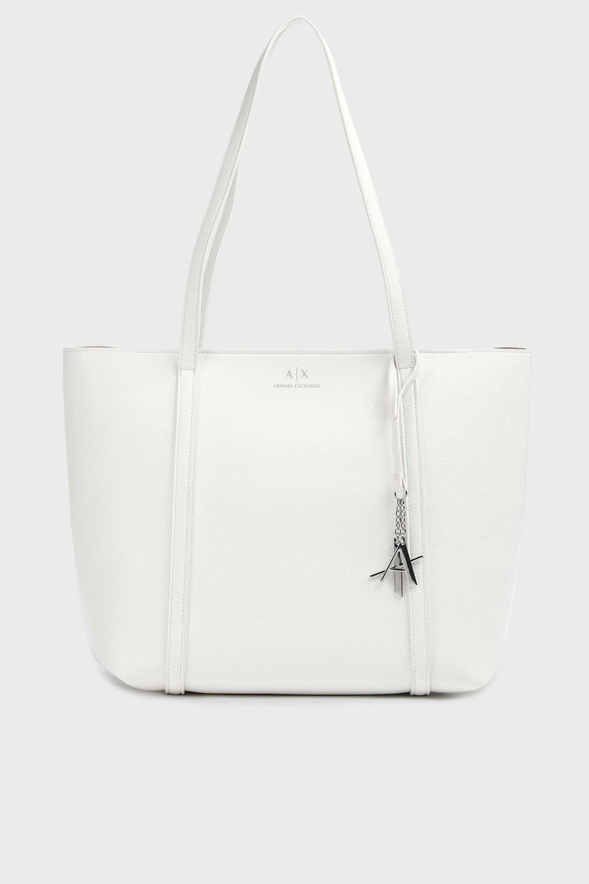 Armani Exchange Fermuarlı Çıkarılabilir Omuz Askılı Bayan Çanta 942930 CC726 00010 BEYAZ - 1