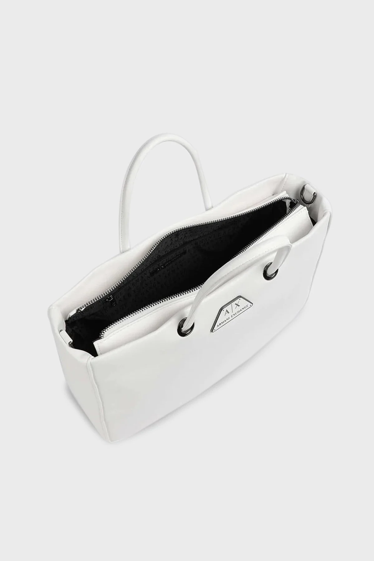 Armani Exchange Fermuarlı Çıkarılabilir Uzatma Askılı Bayan Çanta 942903 3R784 26410 BEYAZ - 3