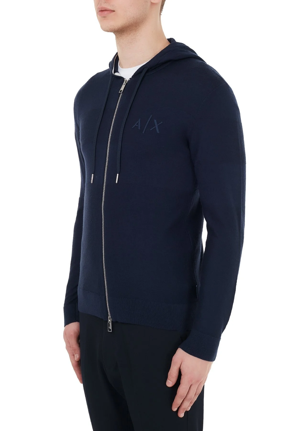 Armani Exchange Fermuarlı Kapüşonlu Erkek Hırka 6HZE4B ZMZ4Z 1510 LACİVERT - 3
