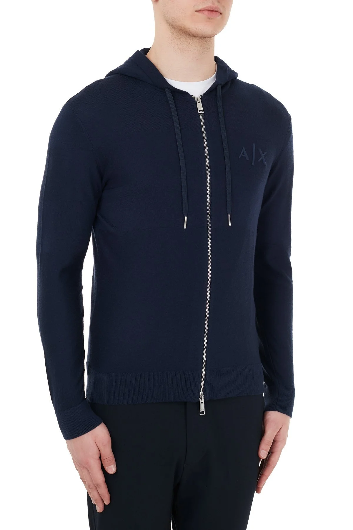 Armani Exchange Fermuarlı Kapüşonlu Erkek Hırka 6HZE4B ZMZ4Z 1510 LACİVERT - 4