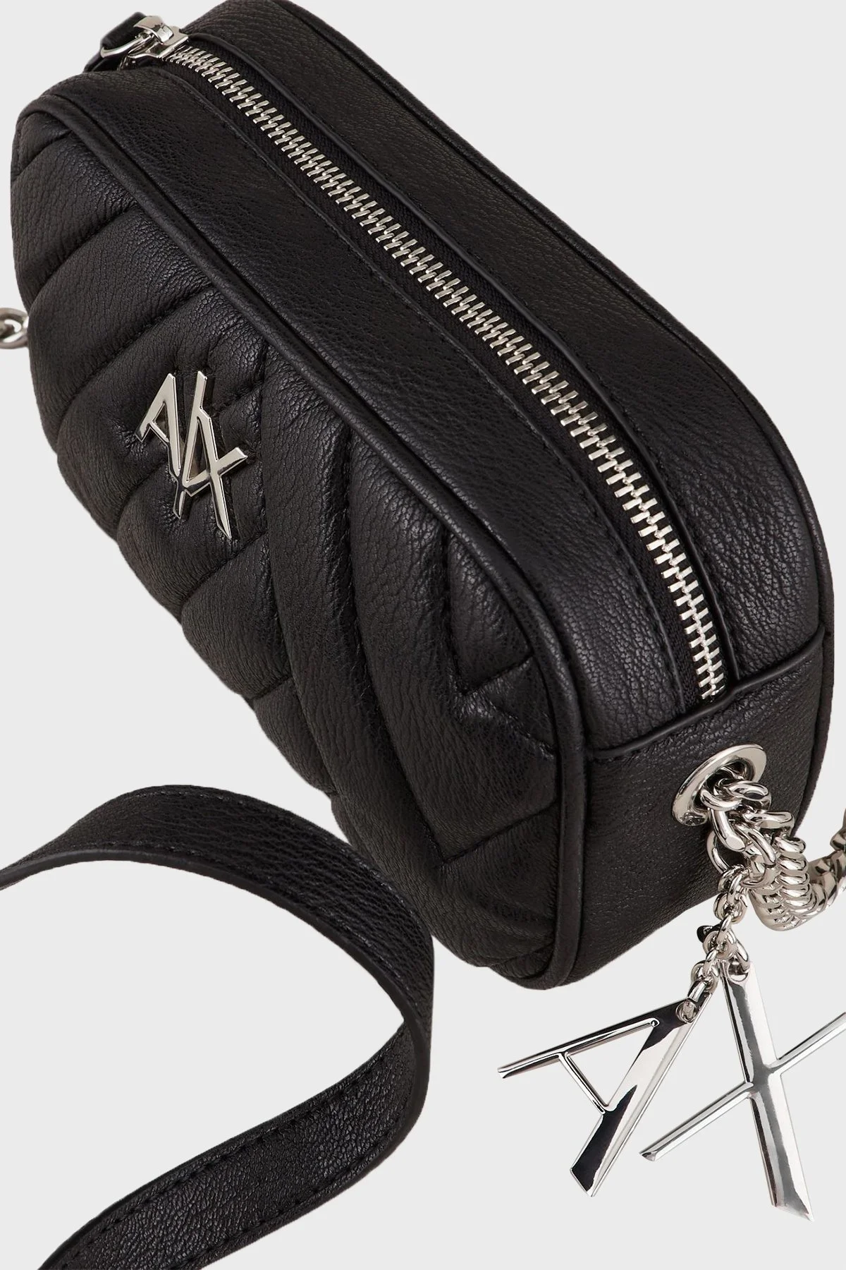 Armani Exchange Fermuarlı Zincir Askılı Bayan Çanta 942855 2F745 00020 SİYAH - 6